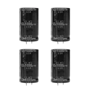 Audio Capacitor, 4Pcs 10000uF 63V for Amplifier Audio Capacitor, 4Pcs 10000uF 63V for Amplifier