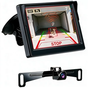 7 Inch Alarm Sensor AHD Backup Camera with Monitor Rear View Reverse Camera Universal for Pickup Truck Car SUV 170 Degree Perfect Angle Night Vision IP69 Waterproof ALD7C 7 Inch Alarm Sensor AHD Backup Camera with Monitor Rear View Reverse Camera Universal for Pickup Truck Car SUV 170 Degree Perfect Angle Night Vision IP69 Waterproof ALD7C