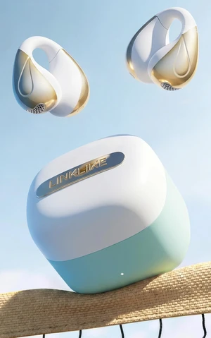 Linklike C-Flow Open Ear Clip-on EarbudsAll-Conditions Wearable TechBlue Linklike C-Flow Open Ear Clip-on EarbudsAll-Conditions Wearable TechBlue