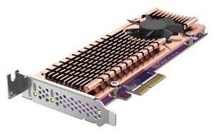 QNAP Dual M.2 PCIE SSD Expansion Card; Supports UP to Two M.2 2280/22110 FORMFACTOR M QNAP Dual M.2 PCIE SSD Expansion Card; Supports UP to Two M.2 2280/22110 FORMFACTOR M