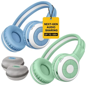 SIMOLIO Manyshare Kids Wireless Headphones with Case & Mic, Audio Sharing SIMOLIO Manyshare Kids Wireless Headphones with Case & Mic, Audio Sharing