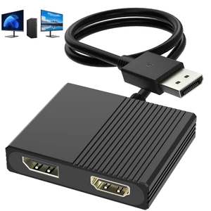 DisplayPort to HDMI DisplayPort Adapter, 4K@60Hz Display Port Splitter for Dual Monitors Extended Display,DP to DP/HDMI Splitter 1 in 2 Out, DisplayPort MST Hub for for Desktop,Laptop,Graphics Card DisplayPort to HDMI DisplayPort Adapter, 4K@60Hz Display Port Splitter for Dual Monitors Extended Display,DP to DP/HDMI Splitter 1 in 2 Out, DisplayPort MST Hub for for Desktop,Laptop,Graphics Card