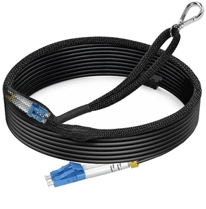 RamboCables-OS2 LC to LC Single Mode Outdoor Fiber Patch Cable, 164ft/50m RamboCables-OS2 LC to LC Single Mode Outdoor Fiber Patch Cable, 164ft/50m