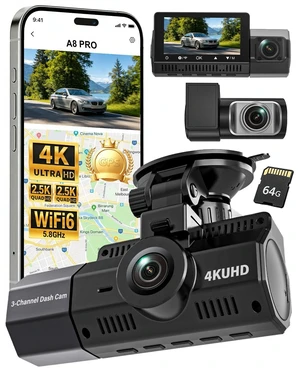 Eivikga 3 Channel Dash Cam Front and Rear Inside for Rideshare & Taxi Eivikga 3 Channel Dash Cam Front and Rear Inside for Rideshare & Taxi