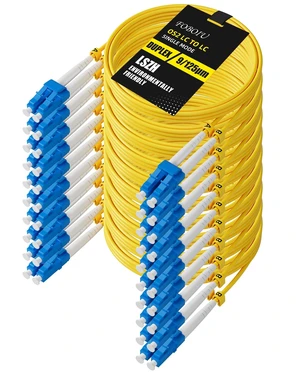 Foboiu 10 Pack OS2 LC to LC Single Mode Fiber Patch Cable 2m/6.5ft, Duplex Foboiu 10 Pack OS2 LC to LC Single Mode Fiber Patch Cable 2m/6.5ft, Duplex