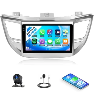 Android 15 4G+128G for Hyundai Tucson 2015-2018 Car Stereo Radio with Wireless CarPlay Android Auto, 9 1280 * 720P IPS Touchscreen, Bluetooth-5.0, GPS,WiFi, AHD Rear Cam,DSP, 32-EQ, Split Scree Android 15 4G+128G for Hyundai Tucson 2015-2018 Car Stereo Radio with Wireless CarPlay Android Auto, 9 1280 * 720P IPS Touchscreen, Bluetooth-5.0, GPS,WiFi, AHD Rear Cam,DSP, 32-EQ, Split Scree