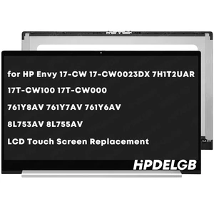 HPDELGB Replacement for HP Envy 17-CW0023DX 7H1T2UAR 17T-CW100 17T-CW000 761Y8AV 761Y7AV 761Y6AV 8L753AV 8L755AV LCD Touch Screen Digitizer Assembly Replacement 1920x1080 30pin LCD Display HPDELGB Replacement for HP Envy 17-CW0023DX 7H1T2UAR 17T-CW100 17T-CW000 761Y8AV 761Y7AV 761Y6AV 8L753AV 8L755AV LCD Touch Screen Digitizer Assembly Replacement 1920x1080 30pin LCD Display