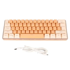 Anu Limen 60% Wired Gaming Keyboard 61 Keys RGB Backlit Compact Keyboard for Windows,Ergonomic Design with Plug and Play USB Cable(Yellow Orange) Anu Limen 60% Wired Gaming Keyboard 61 Keys RGB Backlit Compact Keyboard for Windows,Ergonomic Design with Plug and Play USB Cable(Yellow Orange)