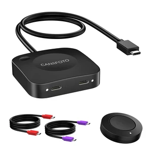 Caniifoto 20Gbps USB C Switch for 2 Computers, USBC Switcher,2 USB-C Cables Caniifoto 20Gbps USB C Switch for 2 Computers, USBC Switcher,2 USB-C Cables