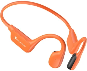 Jutaruoo Bone Conduction Headphones with Mic, Open Ear Headphones, Orange Jutaruoo Bone Conduction Headphones with Mic, Open Ear Headphones, Orange