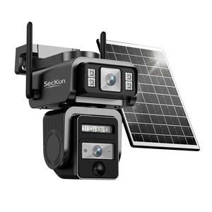 SecKun Solar Security Camera, Dual Lens 360 PTZ, 2.4GHz WiFi SecKun Solar Security Camera, Dual Lens 360 PTZ, 2.4GHz WiFi