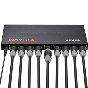 ATXOM HDMI Splitter 1 in 8 Out - 1x8 HDMI Display Duplicate/Mirror - Powered Splitter Full HD 1080P, 4K - One Source to Eight Identical Displays ATXOM HDMI Splitter 1 in 8 Out - 1x8 HDMI Display Duplicate/Mirror - Powered Splitter Full HD 1080P, 4K - One Source to Eight Identical Displays