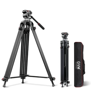 GVM 73" Video Tripod with Fluid Head, Heavy Duty Aluminum Alloy Camera Tripod Stand with Base Fixed Bracket for Camcorders/DSLR, Max Load 22lb, with Carry Bag GVM 73" Video Tripod with Fluid Head, Heavy Duty Aluminum Alloy Camera Tripod Stand with Base Fixed Bracket for Camcorders/DSLR, Max Load 22lb, with Carry Bag