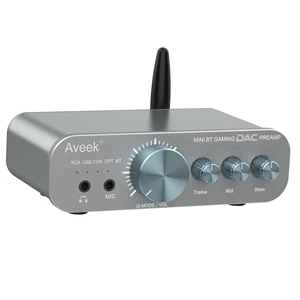 Aveek Gaming DAC Headphone Amplifier, Bluetooth, RCA, 3-Band EQ for PS5/PC Aveek Gaming DAC Headphone Amplifier, Bluetooth, RCA, 3-Band EQ for PS5/PC