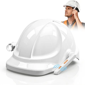 Helmet Walkie Talkies Waterproof, ENC Noise Cancellation Two Way Radio, Flashlight & Cool Fan Hard Hat for Work at Height, Adventure, Construction, Engine Rooms, Tunnels, Safety Operations Helmet Walkie Talkies Waterproof, ENC Noise Cancellation Two Way Radio, Flashlight & Cool Fan Hard Hat for Work at Height, Adventure, Construction, Engine Rooms, Tunnels, Safety Operations