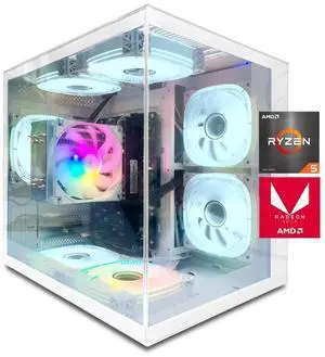 ZHICGCP Gaming Desktop PC, AMD Ryzen 5 5600GT, Radeon Graphics, 16GB Ram, 512GB SSD, Windows 11 Home