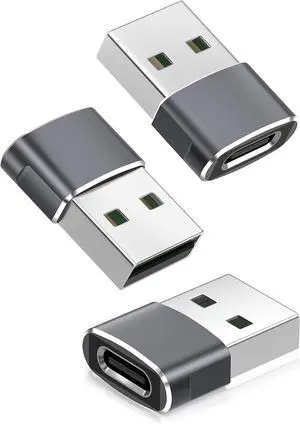 USB to USB C Adapter iPhone 16 16e 15 Pro Max Charger Adapter 3Pack USBC Female to USB A Male Type C OTG Converter for  Watch iWatch 10 9 SE AirPod iPad Mini Air  Galaxy S25 S24