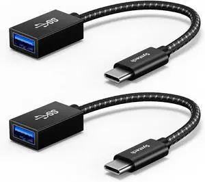 USB C to USB Adapter 2 Pack USB C to USB 3 Type C to Type A Thunderbolt 3 to USB Female Adapter OTG Cable Compatible with iPhone 16/15 Pro Max iPad mini 6 MacBook Pro Air and More