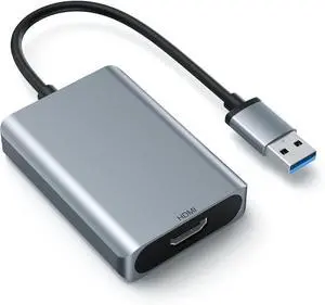 USB to HDMI Adapter USB 3.0 to HDMI Audio 1080P Video Converter Support Mac OS Windows 10/8.1/8/7 for Monitor Desktop PC TV Projector