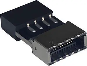 USB 2.0 to USB 3.2 Gen 1 Header Adapter Front Panel Connector Motherboard 9Pin to Type-E/USB C
