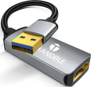 USB to HDMI Adapter 1080P 60Hz USB A 3.0 to HDMI Adapter for Monitor TV Projectors Compatible with Mac OS Windows 7/8/10/11 - Requires Driver Installation
