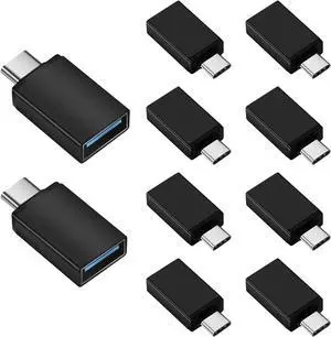 10 Pack USB C to USB3.0 Adapter Type C Male to USB Female Adapter for Smartphone PC Laptop Tablet Keyboard