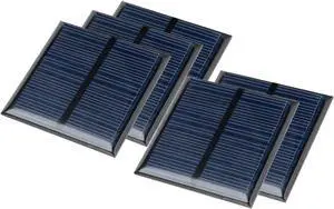 uxcell 5Pcs 5.5V 60mA Poly Mini Solar Cell Panel Module DIY for Light Toys Charger 60mm x 60mm