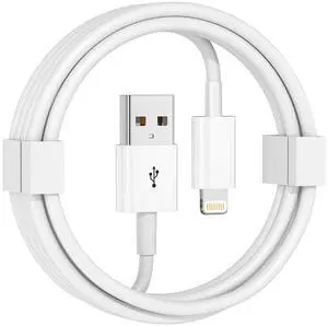 Car  Carplay Cable [ MFi Certified] USB A to Lightning Cable for iPhone 14 13 pro max Plus SE 2nd/12/11/Xs/XR Charging Cords for iPhone (White 3 ft)