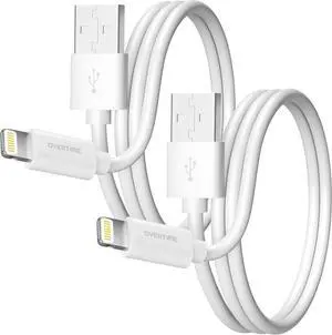 iPhone Lightning Cable MFI Certified Portable & Smart USB-A to Lightning Charging Cable Fast  Charging Cord 4ft iPhone Charger Cord Compatible with iPhone | iPad | iPod - Pack of 2
