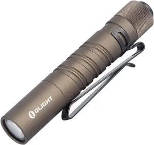 I3T EOS 180 Lumens Dual-Output Slim EDC Flashlight for Camping and Hiking Tail Switch Flash Light with AAA Battery (Desert Tan)