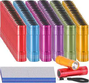 120 Pack Small Mini Cheap Flashlight for Kids Bulk with Batteries Aluminum Bulk Flashlights for Camping Essentials Emergency Power Outage Gift to Operation Christmas Child Items Bulk Gift
