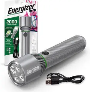 X2000 LED Rechargeable Flashlight Powerful 2000 Lumen Flash Light IPX4 Water Resistant Excellent Emergency Power Outage Light