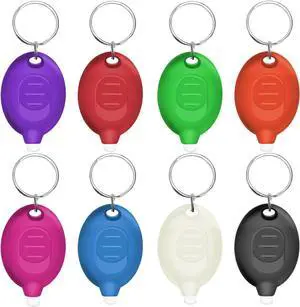 Mini LED Keychain Flashlight Ultra Bright Tiny Flashlight Small Keychain Flashlight White Light Micro Pocket Key Ring LED Flashlight for Emergency Lighting - Multicolor Shell (8PCS)
