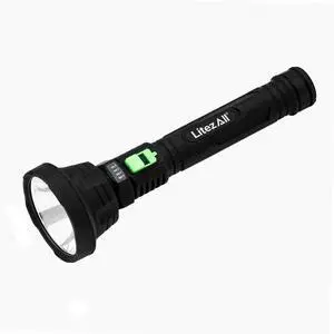 Rechargeable Soft Touch LED Flashlight 70 Lumens Hybrid Beam Compact Ultra Lite Flashlight with Tough Resin Body Rubberized Grip Long Runtime  USB Charging for Home Work & Outdoors