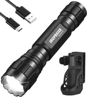 Tactical Flashlights High Lumens-1200 LM Police Flashlight with Holster for Duty Belt Single Mode LED Flashlight for Camping/Law Enforcement-Sentinel-X1