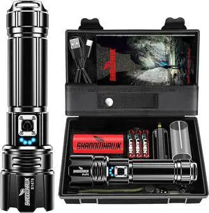 Flashlight 2000 High Lumens Rechargeable - 30W Super Bright LED Flash Light | 5000ft Beam & 12H Long Lasting USB C High Powered Handheld Police Flashlight for Home Camping Hiking Emergency