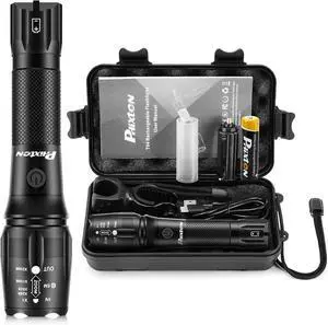 Rechargeable Flashlights High Lumens USB C Chargeable LED Flashlight Bright Strong Handheld Flash Lights Long Lasting Adjustable Focus 5 Modes for Emergencies Hiking Gift