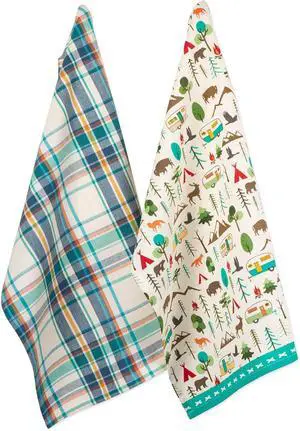 Tabletop Collection Happy Camper Collection Dishtowel Set Happy Camper 2 Piece