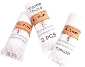 Turkish Kitchen Towels Set of 3  100% Pure Cotton 24x16 Inches Floral Design Super Absorbent Dish Towels Machine Washable Kitchen Hand Towels