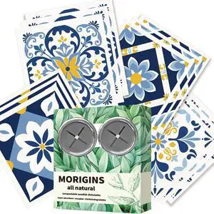 12 Pack Swedish Dishcloths with 2 Push Towel Hooks - Reusable Paper Towel Wash Cloths Microfiber Kitchen Towels Non Scratch Wire Dishcloth - Blue Set
