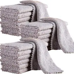 20 Pack Kitchen Dish Cloths 10 x 10 Super Soft & Absorbent Coral Velvet Microfiber Cleaning Towels Nonstick Oil Fast Drying Washable Lint-Free Dish Rags Reusable Dishcloths for Household Cleaning