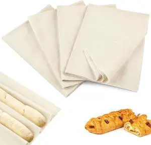 4PCS Tea Towels for Baking Sourdough 14x18.8 Inch Reusable Thick Bread Towels for Proofing Bread Cloth for Baguettes Pastry Loaves