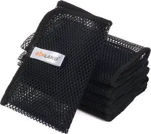 Netted Dish Cloths for Washing Dishes No Odor Dishes Scrubber for Kitchen-Fast Drying and Easy to Clean Mesh Dish Cloth 6 Pack 12Inch x12Inch Black