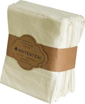 Flour Sack Towels | Tea Towel for Crafts| Kitchen Dish Cotton Blank Towel for Embroidery| Baking Bread Proofing Linen Cover| Thick Absorbent Quick Dry | 7 Pack 15x25 Natural