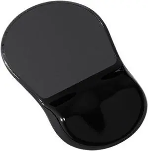 Ergonomic Cooling Gel Mouse Pad for Carpal Tunnel with Wrist Rest Support and Non-Slip Base Cute Desk Accessories (Gel All Black One Size)