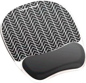 Photo Gel Mouse Pad Wrist Rest with MICROBAN - Black Chevron (9549901)
