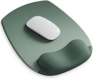 ErgoFlow Gel Wrist Rest Mouse Pad - Ergonomic Cushion for Desk Cute Aesthetic Computer Decor for Women Small Mousepad Mat&Laptop Pads - Office Home Support & Ergo Accessories Supplies(03Sage Green)