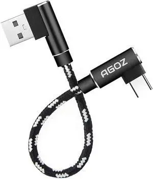 6 inch 90 Degree Right Angle Elbow USB A to USB C Cable Cord for  Mavic PRO AIR  OM 4 OM 5 Drone Remote Controller RC to USB A to USB C ( Galaxy Note 20 10 S25 S24 S23 S22 S21)
