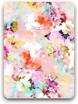 Small Mouse Pad Mini Mouse Pad 6 x 8 In Thick Rubber Waterproof Mouse Mat Cute Mousepad for Women Men Kids Wireless Mouse Mini Laptops Keyboard Tray Home Office Travel Floral Pink Flowers