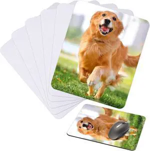 6 Pcs Sublimation Mouse Pads Blanks White Rectangular 2mm Thick Mousepad for Transfer Heat Press Printing Crafts Photos Non-Slip Rubber Base Mouse Pad (24x20x0.2cm)